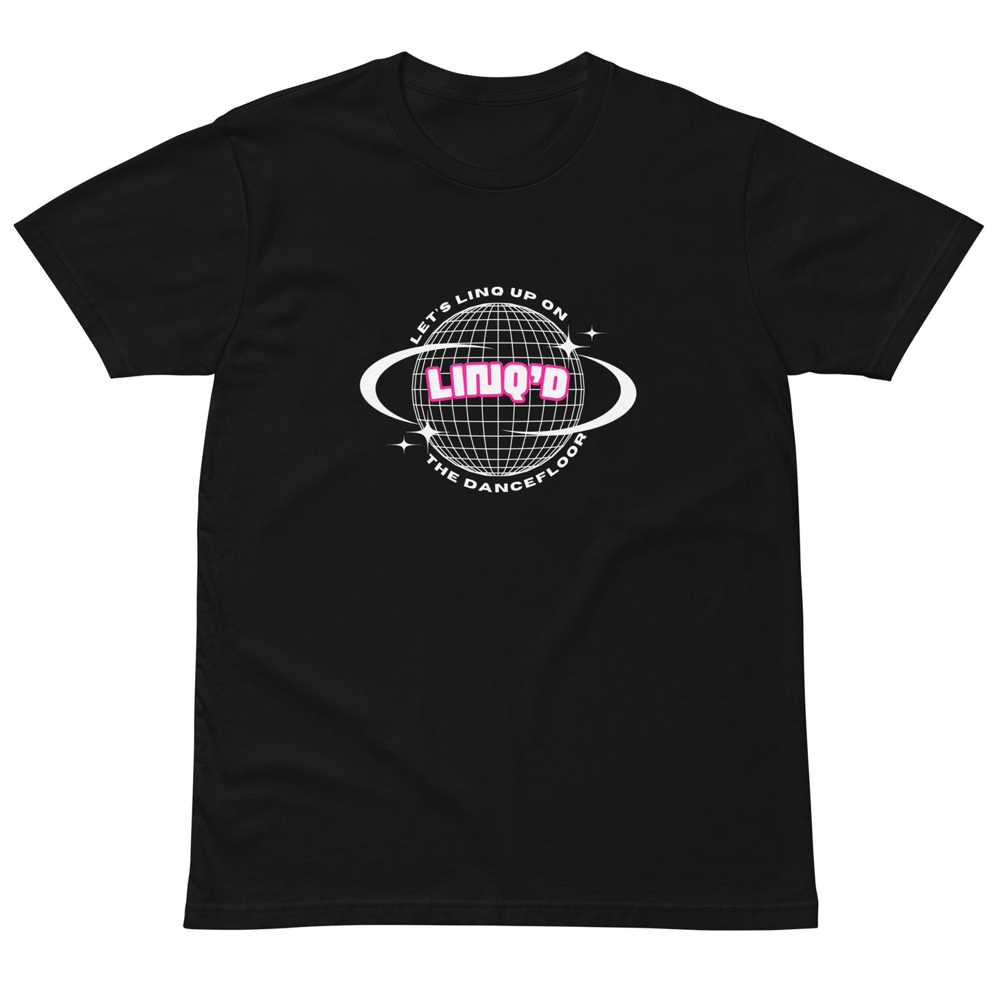 Let's Linq Up Disco Unisex T-Shirt (Black)