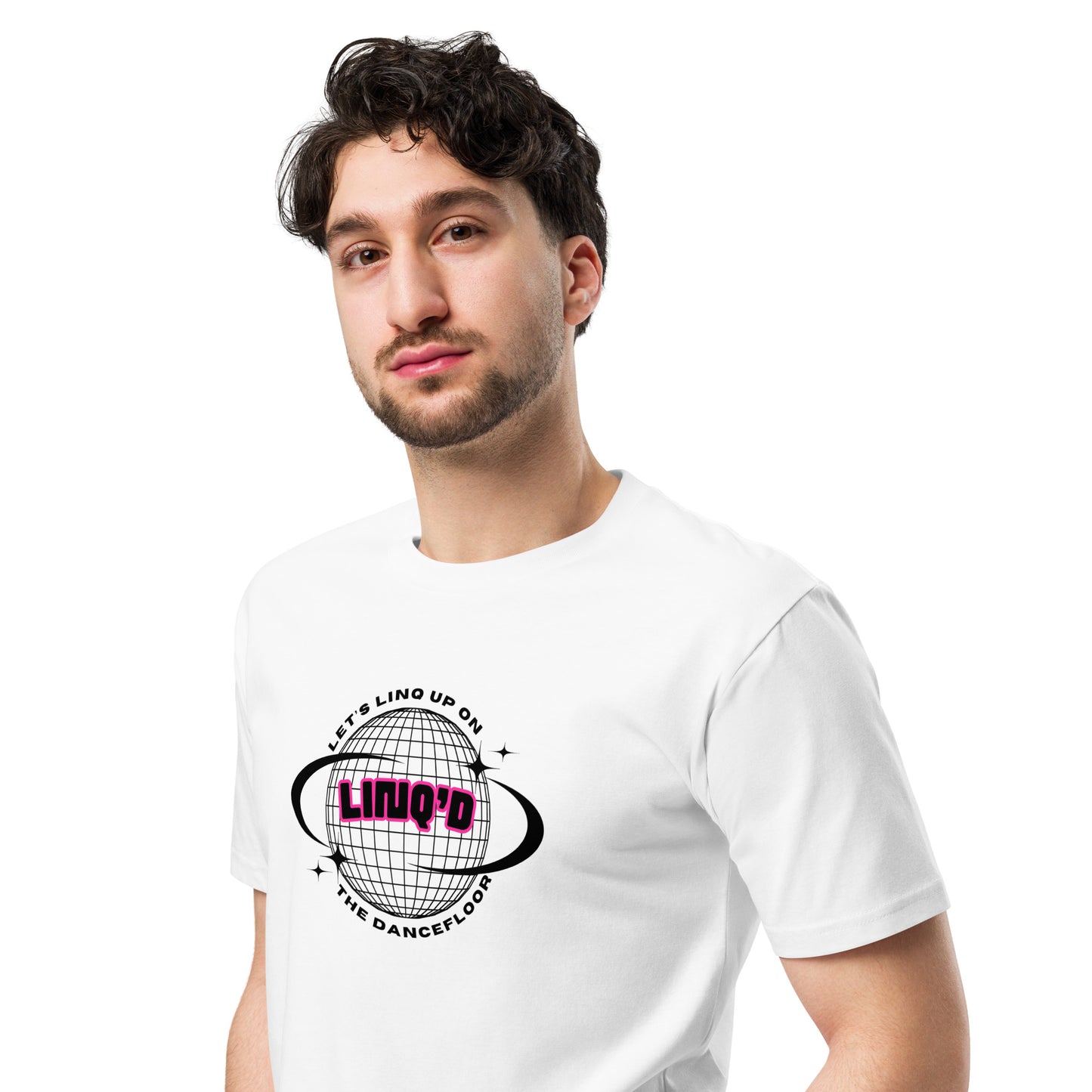 Let's Linq Up Disco Unisex T-Shirt (White)